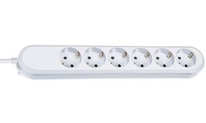 BACHMANN SMART stekkerdoos 6-voudig wit