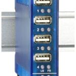 USB 2.0-hub voor industrieel gebruik, 4 poorten