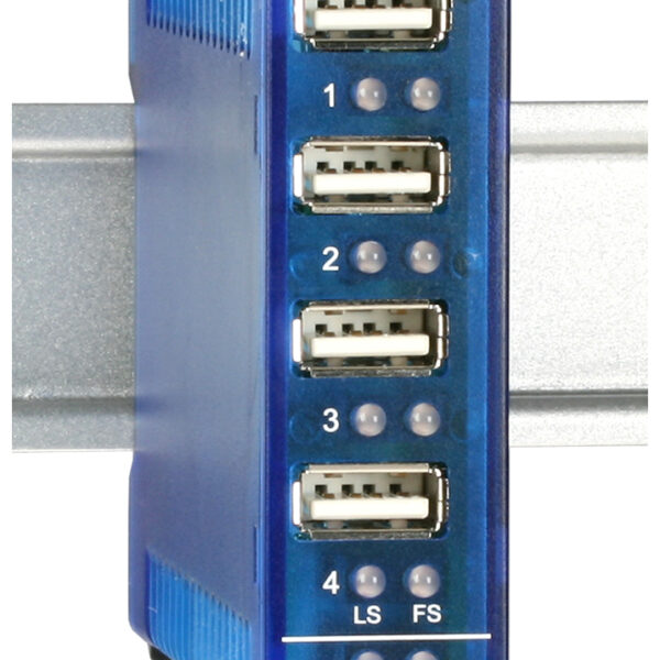 USB 2.0-hub voor industrieel gebruik, 4 poorten