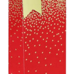 Clairefontaine Kerstfles cadeauzak 'Rode Sterrenregen