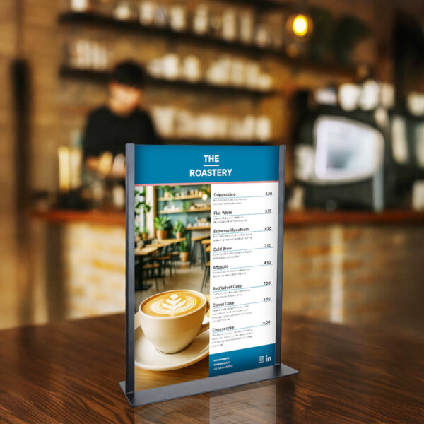 EUROPEL Tafelstandaard, A4, metaal, zwart