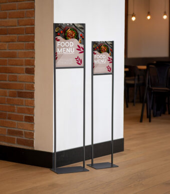 EUROPEL Infostandaard, DIN A4, metaal, zwart