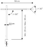 UNiLUX LED-bureaulamp ELITE LUMINO, met klem, zwart