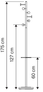 UNiLUX kapstok SNOOD, zwart/beuken