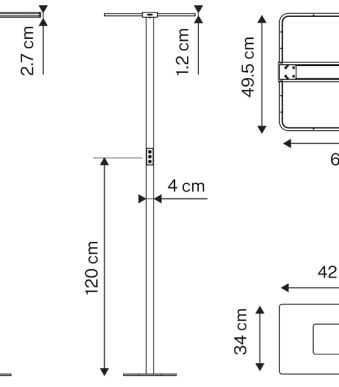 UNiLUX Atlas LED vloerlamp 1950 mm, zwart