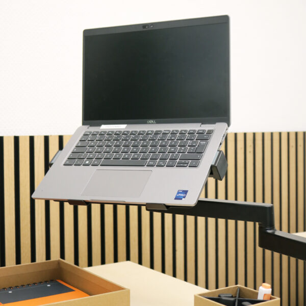 UNiLUX AXIO notebookhouder, staal met siliconen pads, zwart