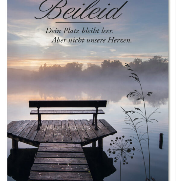 Rouwkaart 'Brug-Bank'