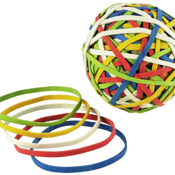 Läufer elastieken RONDELLA rubber bal in zak - 130 g