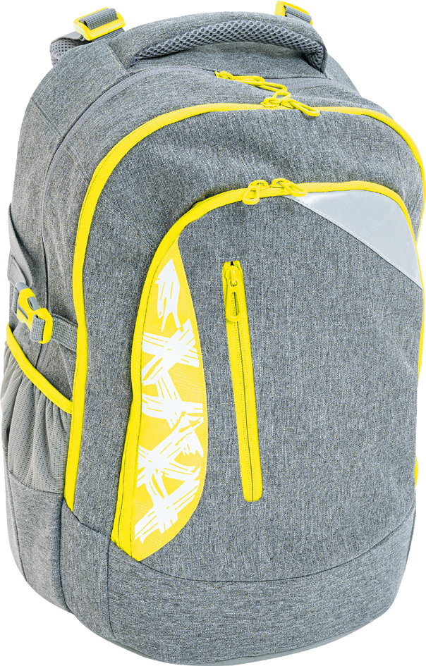 EBERHARD FABER Schoolrugzak X-Style, grijs/neongeel EBERHARD FABER Schoolrugzak X-Style, grijs/neongeel