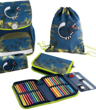 EBERHARD FABER Boekentas-Set EFAlino Dinosaurus, 4-delig