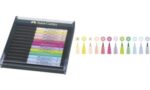 FABER-CASTELL Brush Pen set, 12 stuks pastelkleuren