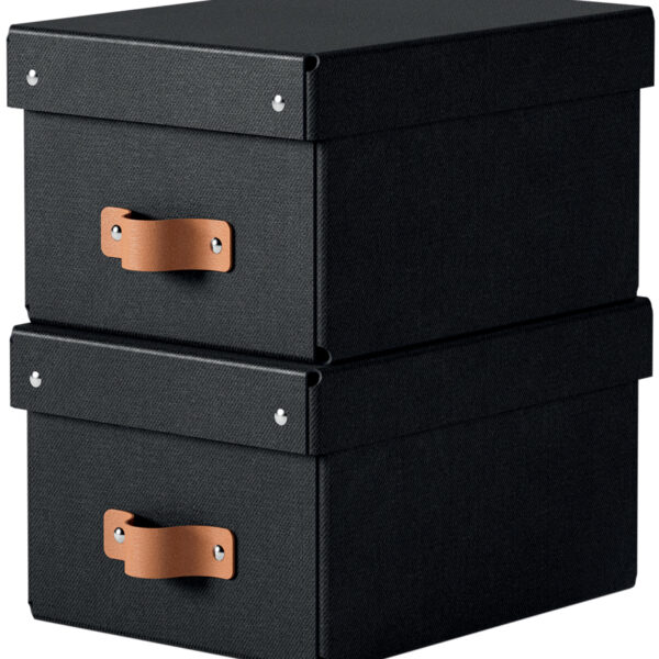 LEITZ Opbergdoos Set Puro, Karton, 7 Liter, zwart