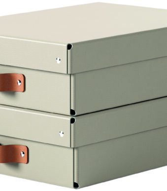 LEITZ Opbergdoos-set Puro, karton, 8 liter, beige