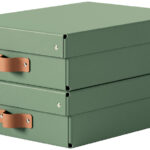 LEITZ Opbergdoos-set Puro, karton, 8 liter, saliegroen