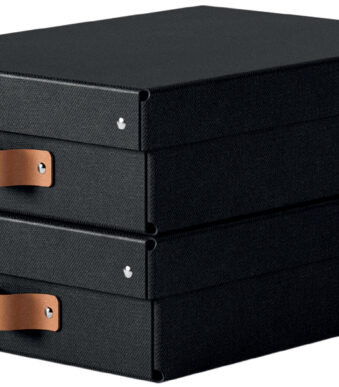 LEITZ Opbergdoos-Set Puro, karton, 8 liter, zwart
