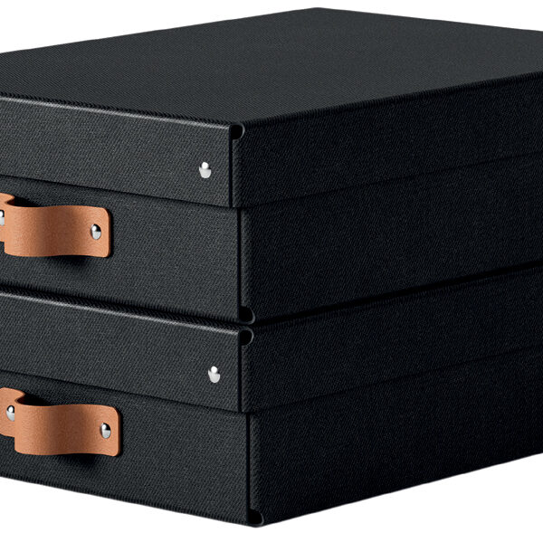 LEITZ Opbergdoos-Set Puro, karton, 8 liter, zwart
