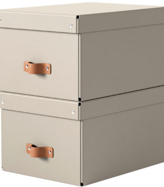 LEITZ Opbergdoos-set Puro, karton, 17 liter, beige