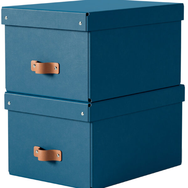 LEITZ Opbergdoos-Set Puro, Karton, 17 Liter, nachtblauw