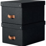 LEITZ Opbergdoos-Set Puro, karton, 17 liter, zwart