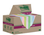 Post-it Super Sticky gerecyclede notitieblokjes, 47,6 x 47,6 mm, gekleurd