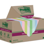 Post-it Super Sticky gerecyclede notitieblokjes, 47,6 x 47,6 mm, gekleurd