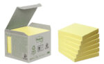 Post-it Zelfklevende memoblaadjes gerecycled, 76 x 76 mm, geel