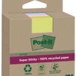 Post-it Super Sticky gerecyclede notes, 76 x 76 mm, gekleurd