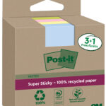 Post-it Super Sticky zelfklevende notitieblokjes, 76 x 76 mm, gekleurd