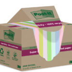 Post-it Super Sticky gerecyclede plaknotities, 76 x 76 mm, gekleurd