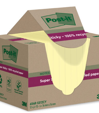 Post-it Super Sticky zelfklevende notitieblokjes, 76 x 76 mm, geel
