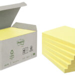 Post-it Zelfklevende memoblaadjes gerecycled, 127 x 76 mm, geel