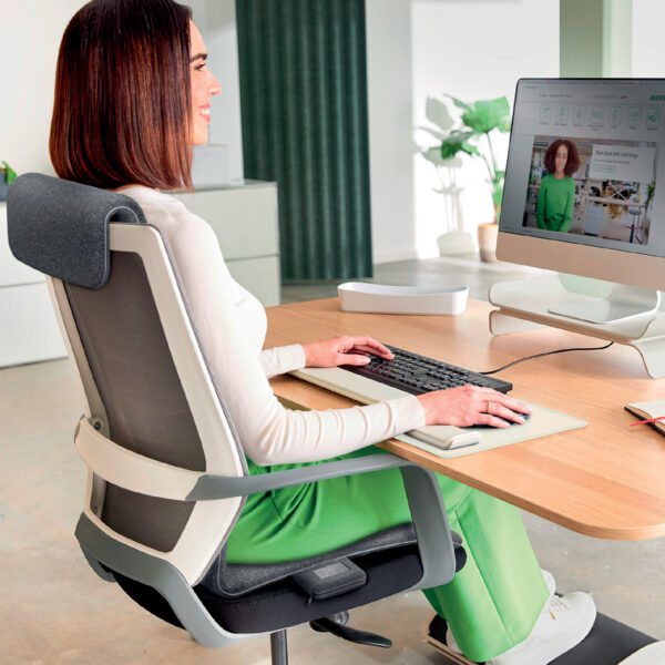 LEITZ Verwarmbare zitkussen iComfi, grijs