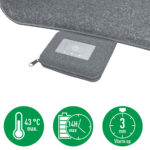 LEITZ Verwarmbare zitkussen iComfi, grijs