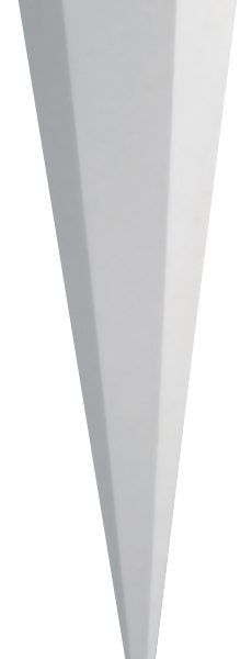 Ronde schoolconusomhulsel, zeshoekig, 850 mm, grijs