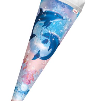 Roth schoolkousetje 'Dolfijnen', rond, 70 cm, met effect.