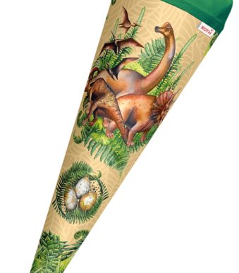 Rondzak voor de eerste schooldag 'Veganosaurus'