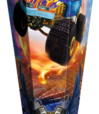 Roth schoudertornister 'Monstertruck Fire', hoekig, 85 cm.