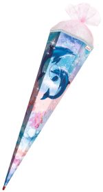 Roth Schultüte 'Dolfijnen', rechthoekig, 85 cm, met effect.