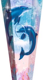 Roth Schultüte 'Dolfijnen', rechthoekig, 85 cm, met effect.