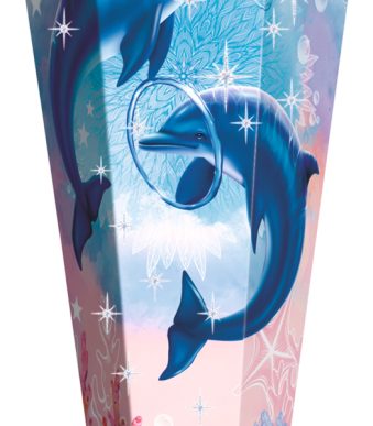 Roth Schultüte 'Dolfijnen', rechthoekig, 85 cm, met effect.