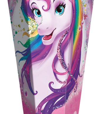 Schoolcadeau 'Eenhoorntekening', hoekig, met effect