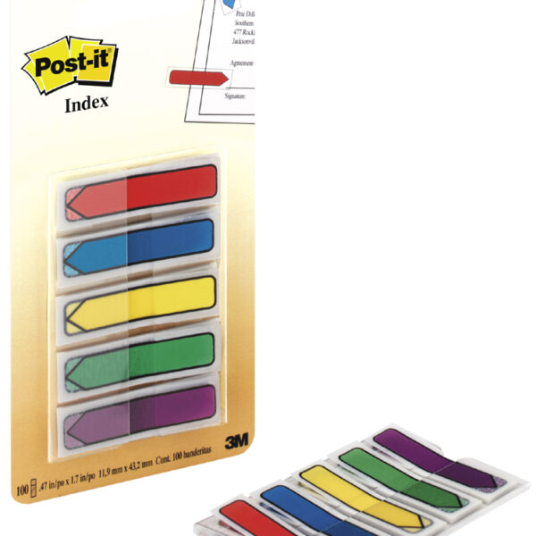 Post-it Index Markers Pijlen, 11,9 x 43,2 mm, 5 kleuren