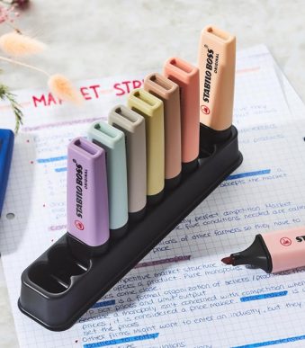 STABILO BOSS ORIGINAL NatureCOLORS markeerstiften, 10 stuks in tafelset