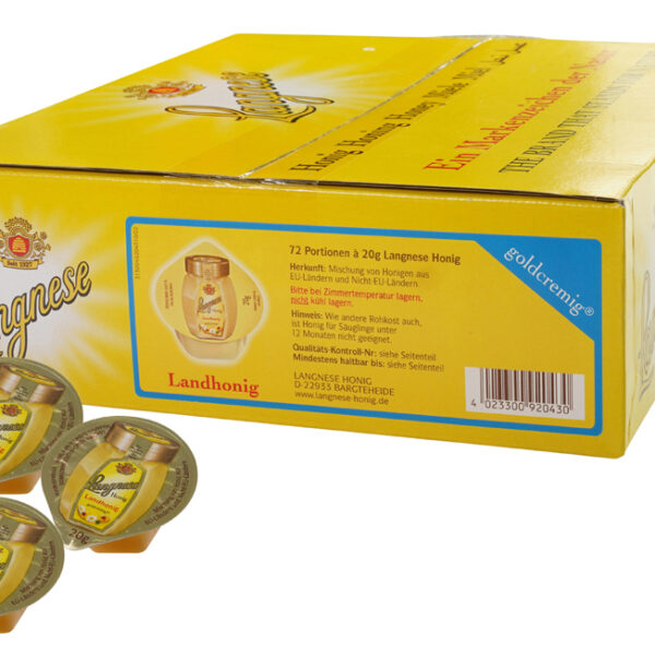 Langnese Landhonig goudcrèmige honing, 72 porties à 20 g