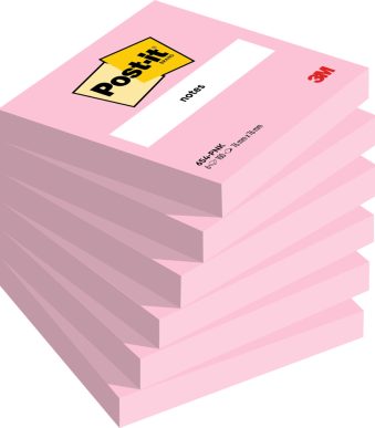 Post-it Notes zelfklevende notitieblokjes, 76 x 76 mm, roze