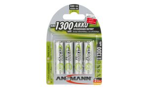 ANSMANN Oplaadbare AA batterijen NiMH 1300 mAh, 4 stuks