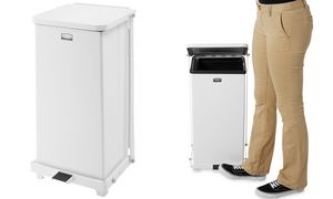 Rubbermaid - Pedaalemmer - Wit - Staal 24L