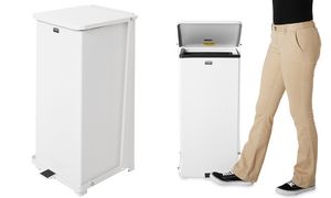 Rubbermaid - Pedaalemmer - Wit - Staal 49L