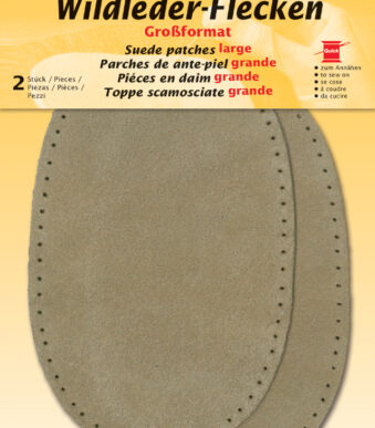 Leerreparatiestukken op te naaien, 100 x 155 mm, beige