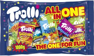 Trolli Fruchtgummi ALL IN ONE mix, 50 porties van 20g, 1kg
